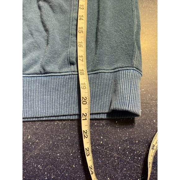 Free People Movement Sweatshirt Teal Hooded Kangaroo Pocket Sz XS Oversized - Picture 8 of 8